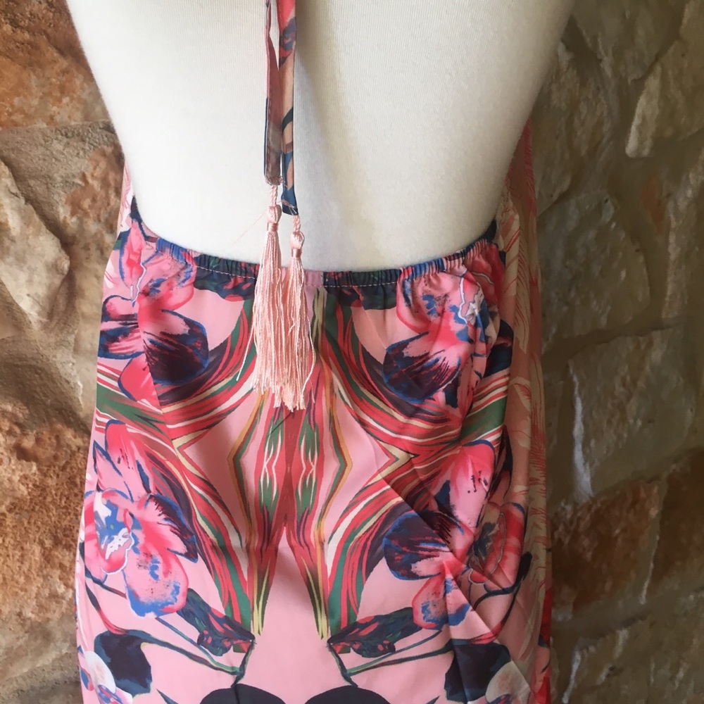 Pink Mokara Floral Halter Dress - Picture 8 of 8